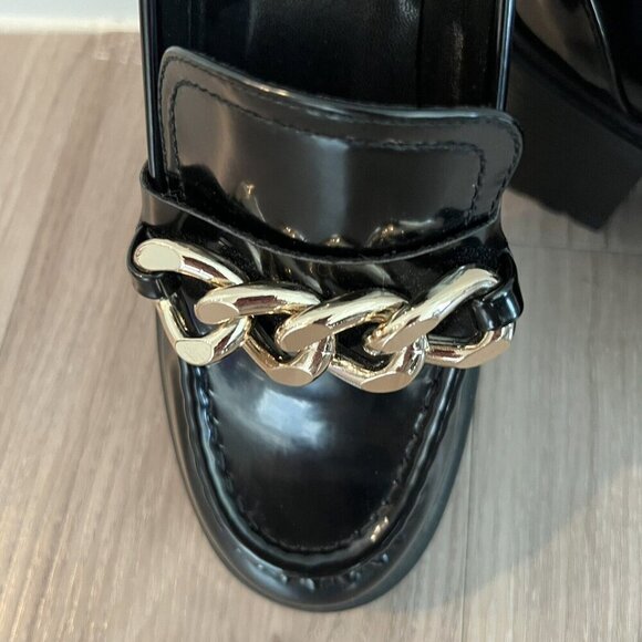 Guess Kimilee Platform Chunky Black Loafer Y2K Grunge Size 8.5 - Picture 4 of 9